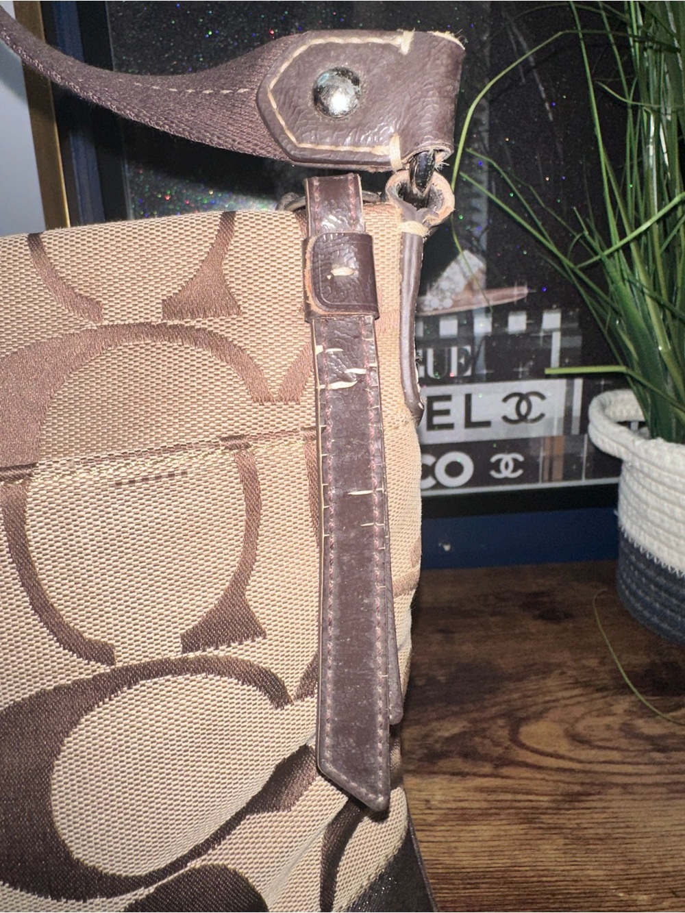 2012 COACH signature canvas crossbody bag - Picture 8 of 12